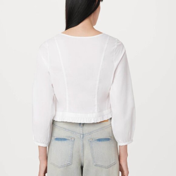 Frank & Oak White Poplin Blouse - Picture 3 of 3